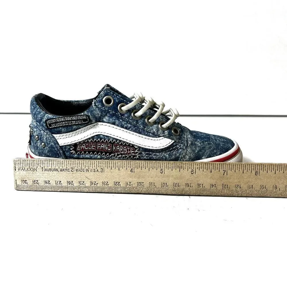 Vans X Cobra Kai Old Skool Sneaker Shoes Blue Low Tops Eagle Fang Karate Kids 12